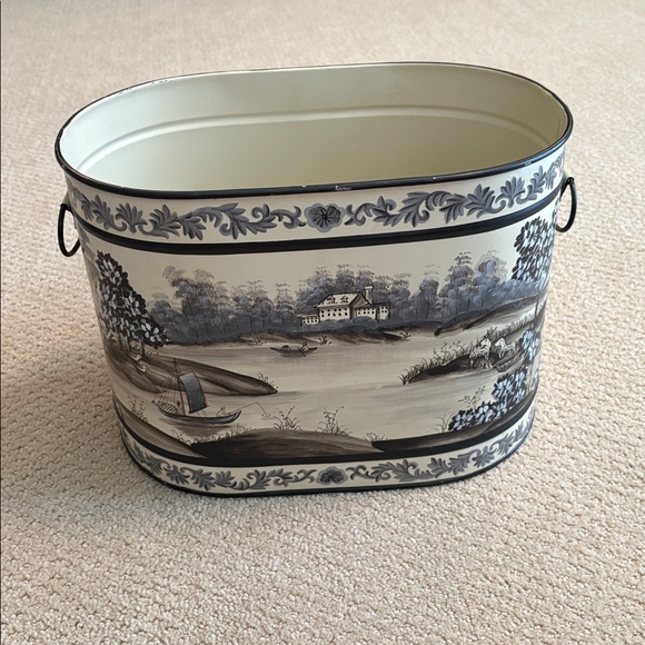 Chinoiserie style Decorative Metal Planter Magazine Holder Drink Holder & more